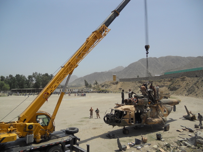 XCMG’s Crane in Rescue of Crashed Helicopter in Afghanistan