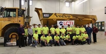 Tech School Receives Gold Rush Haul Truck from Volvo