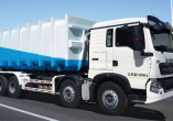 UNLOADABLE GARBAGE TRUCK WITH GAS COMPARTMENT