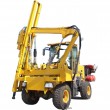 YIXUN Small four-wheel loading pile driver highway guardrail pile driver