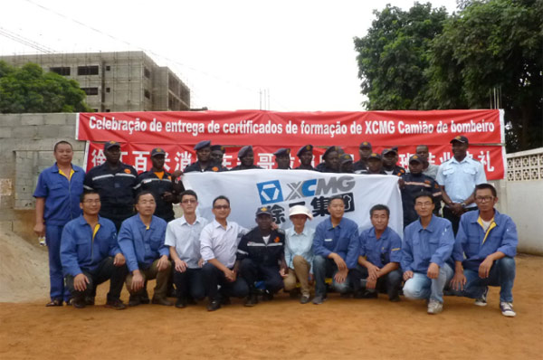 Angola Fire Administration Held Closing Ceremony for Training on 100 m Fire Trucks