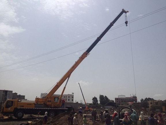 XCMG Products Boost Ethiopian Capital Shopping Mall Construction