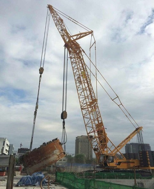 XCMG XGC260 Crawler Crane Exerts Its Strong Points in Shield Hoisting