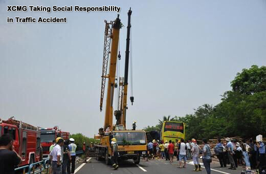 XCMG Cranes Helped in Traffic Accident Rescue in Hainan