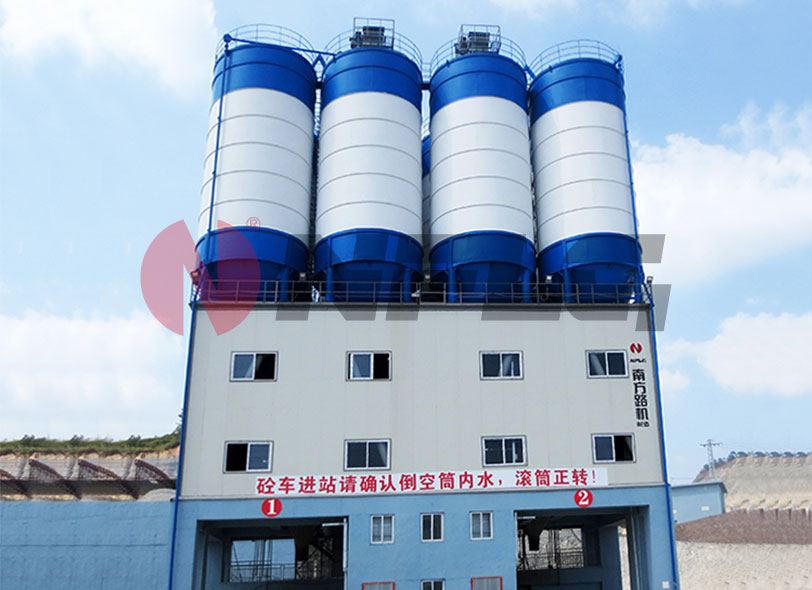 South Highway Machinery Powder Silo Top Mounted Commercial Concrete Mixing Centrale à béton