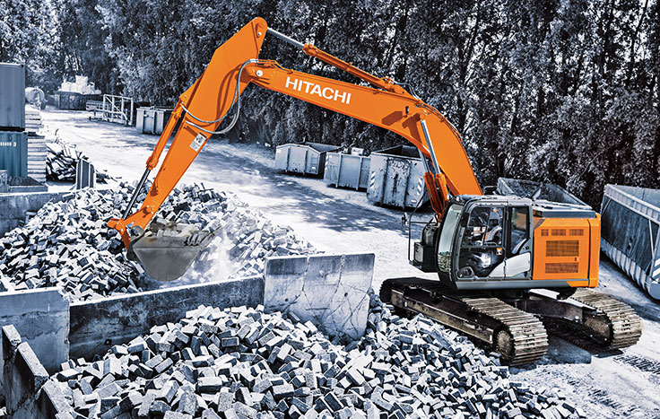Hitachi Reduced-Tail-Swing Excavator ZX345USLC-6