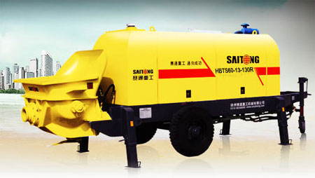 SAITONG HBTS60-13-130R Pompe à béton montée sur remorque
