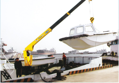 Shijiazhuang Coal Mining Machinery Boat-mounted Hydraulic Crane Grúa montada en camión