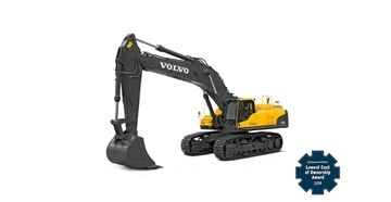 Volvo CE machines win EquipmentWatch’s Highest Retained Value and Lowest Cost of Ownership Awards