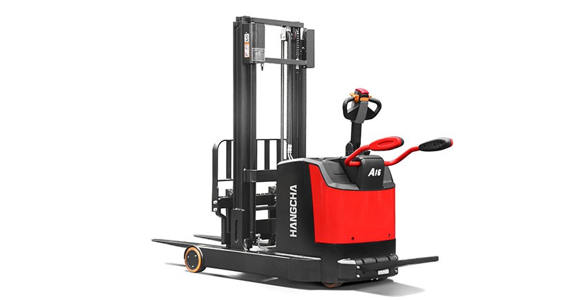HANGCHA  A series high range stand-on pallet stacker with mast move