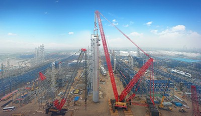 Maiden show of SANY SCC40000A crawler crane 