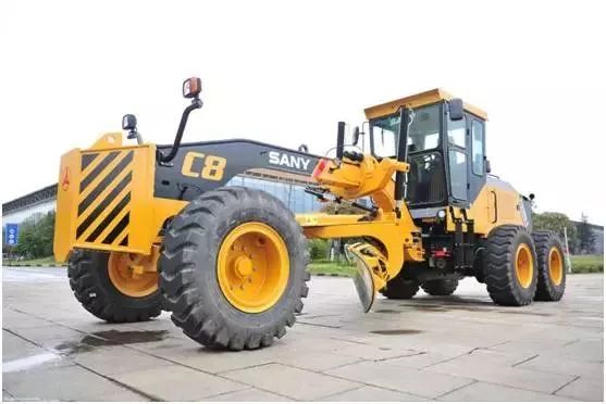 One of the two export is a sany grader, it is strong but also fuel - saving, good - looking!