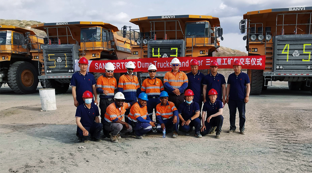 SANY SRT95C dump trucks delivered in Eritrea