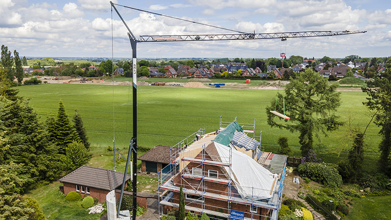 Three Liebherr L1-32 Fast-Erecting Cranes For Heims Holzbau