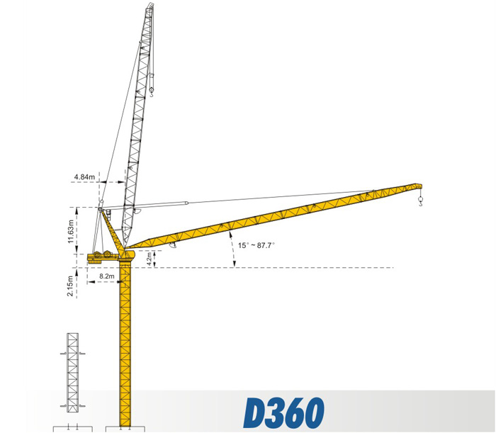 Sichuan Construction Machinary D360 Tower Crane