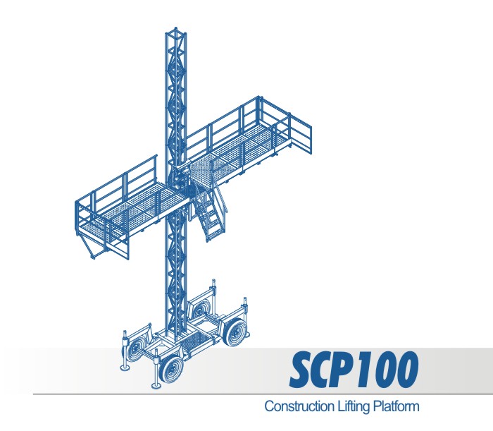 Sichuan Construction Machinary SCP100 Construction lifting platform Ascenseurs de matériaux