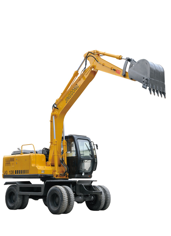 JINGGONG EXCAVATOR JG130 dual drive wheel excavator Excavadoras de ruedas