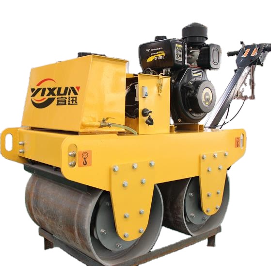 YIXUN New type air-cooled diesel type road roller 0.6T double drum asphalt pavement compactor