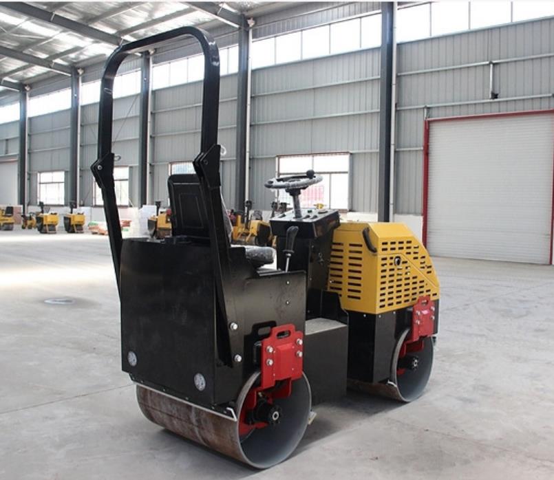 YIXUN Full Hydraulic Double Steel Walk-behind Asphalt Pavement Compactor Hand Push Double Small Road Roller