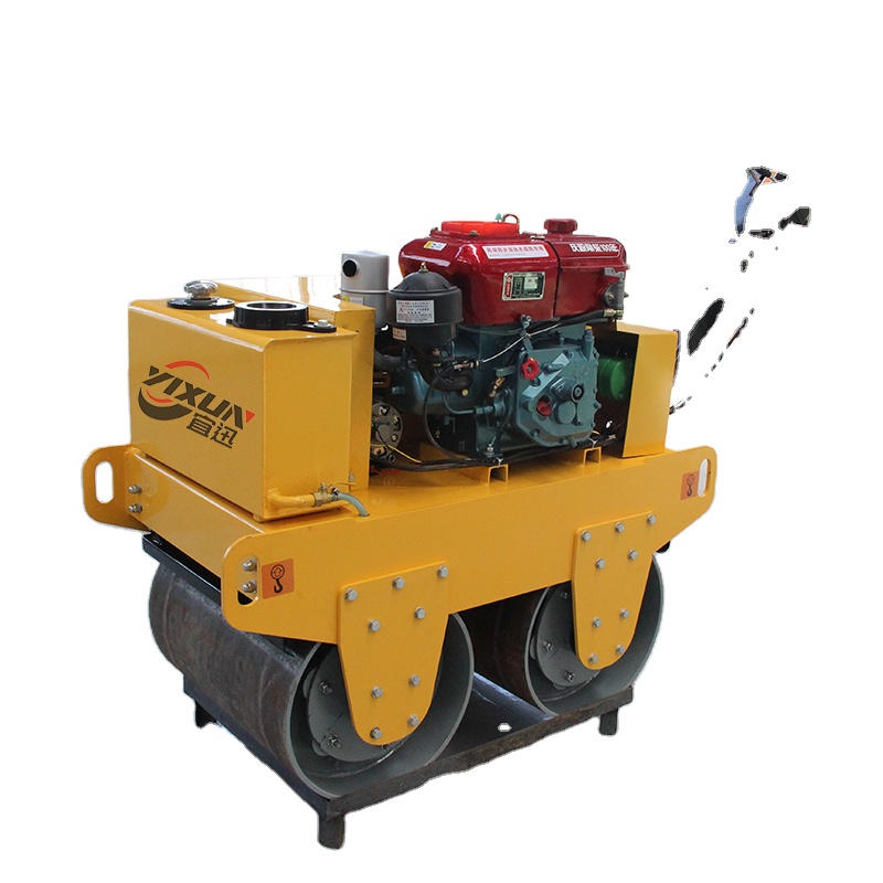 YIXUN Walk-behind Asphalt Pavement Compactor New Double Road Roller Mini For Hand-held Compact Diesel