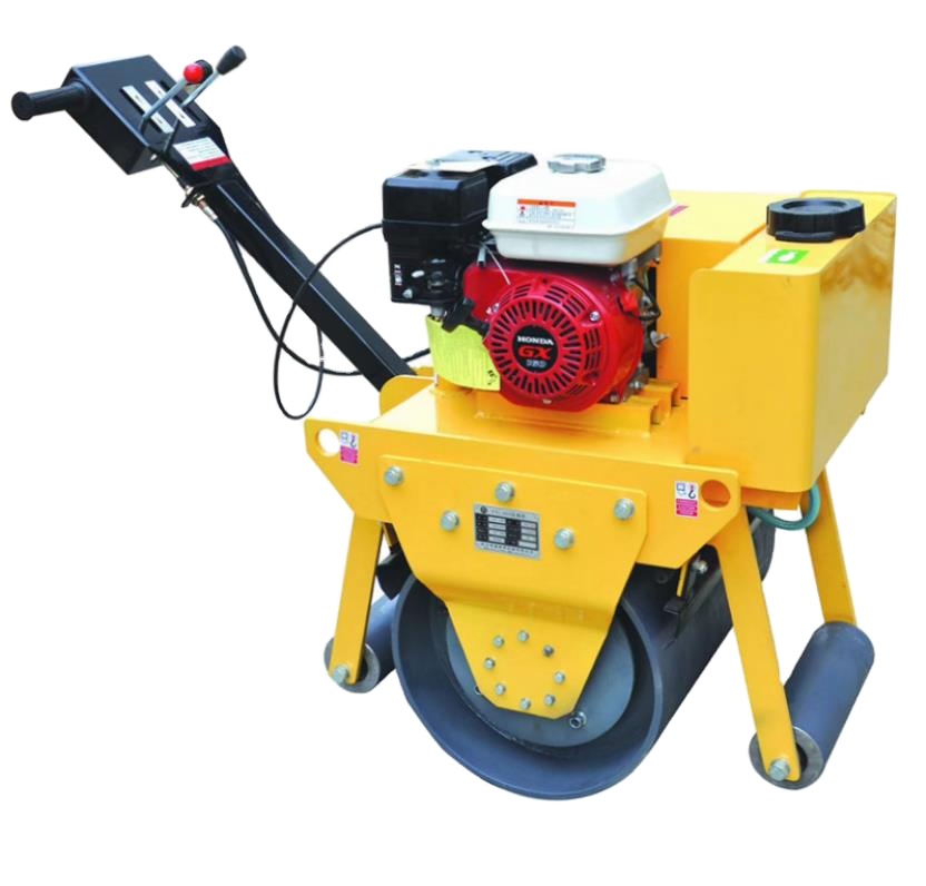 YIXUN China hand push small single steel wheel double steel roller compactor0.6T