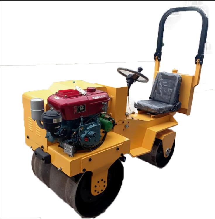 YIXUN Small road roller, double steel wheel vibratory filling compactor, easy to operate