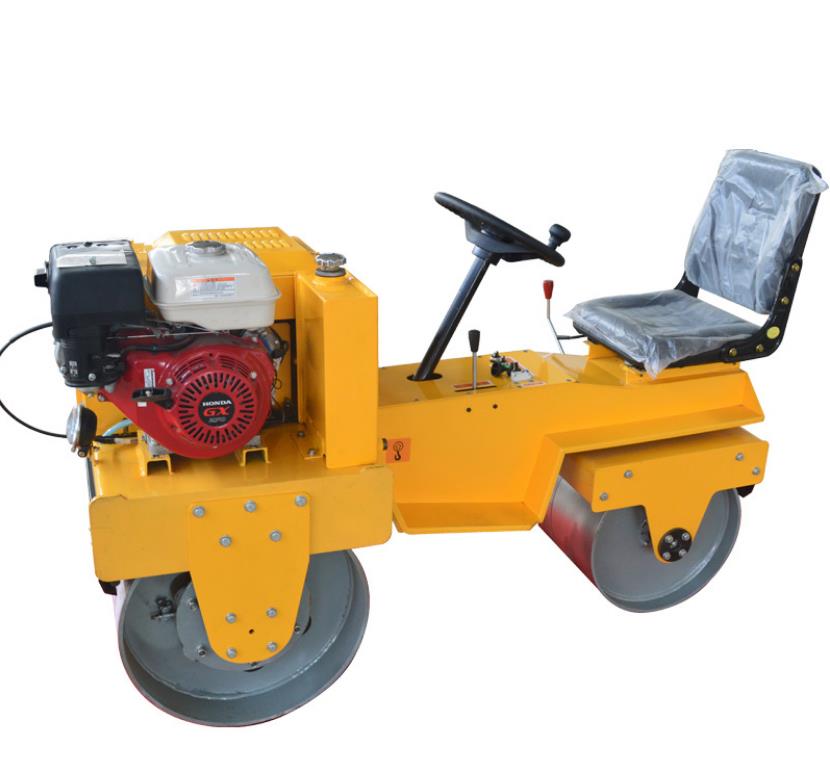 YIXUN 1 ton driving roller backfilling soil small diesel two-wheel vibratory compactor