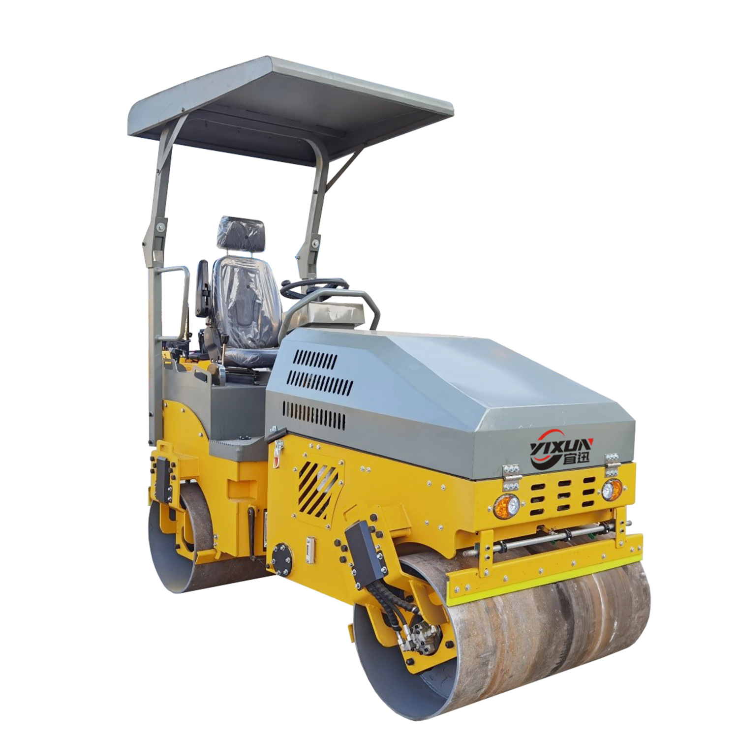 YIXUN Factory direct sales mini road roller for sale road roller machine 3ton made in China plate compactor concrete vibrator
