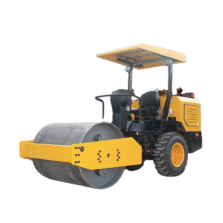 YIXUN Single steel wheel roller for asphalt pavement  Mini Hand Operated Road Compactor Roller sheep foot roller