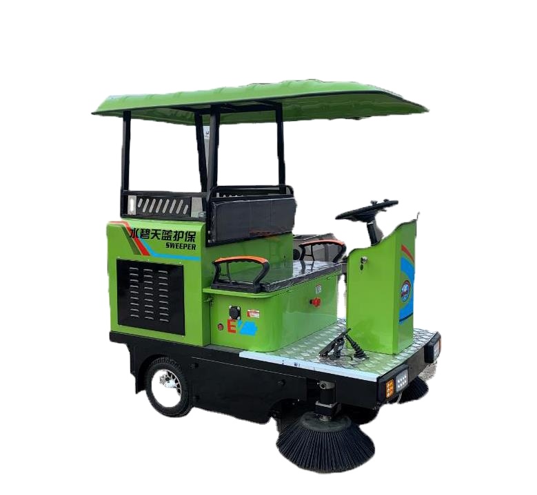 YIXUN Public area road sweeper new semi-enclosed three-brush broom truck, road dirt removal cleaning machine 3836