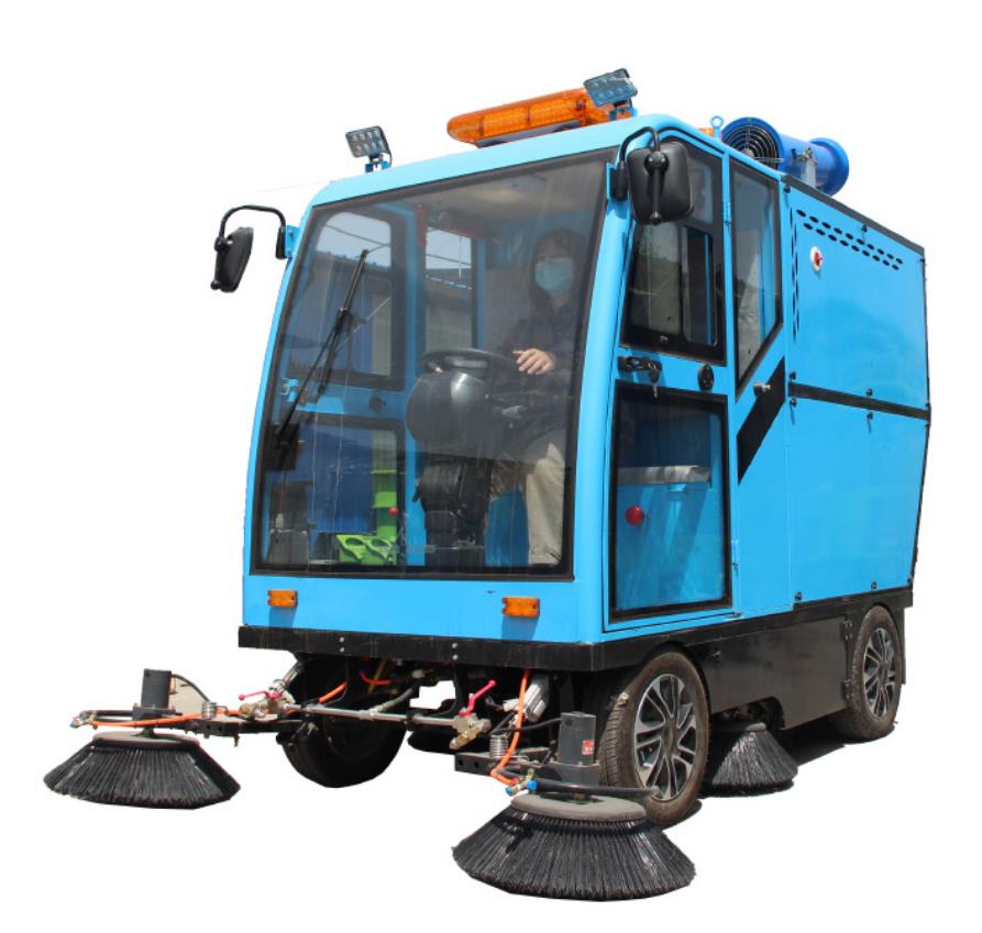 YIXUN Fully Enclosed Electric Floor Sweeper  Road Industrial Road Sweeper Five brush head Clean street sweeper