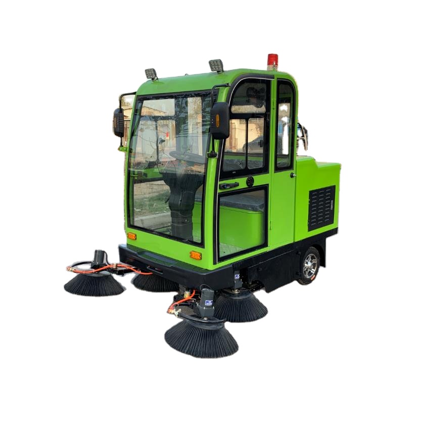 YIXUN Sanitation Machinery Fully enclosed Five brushes Road Sweeper Clean up leaves/stones electric floor sweeper
