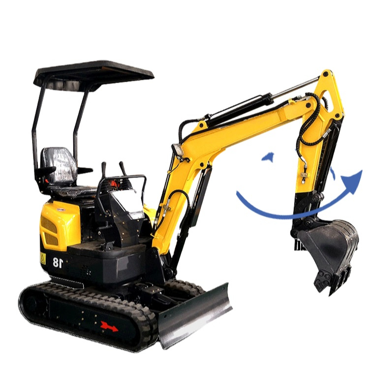 YIXUN Hydraulic Small Electric China Manufacture 1.8 Excavator Rubber Tracks Mini Digger Of Earthmoving Machinery