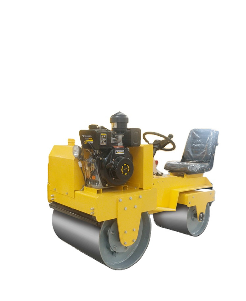 Hydraulic vibration double drum road roller compactor mini sit on vibrating road roller 750KG