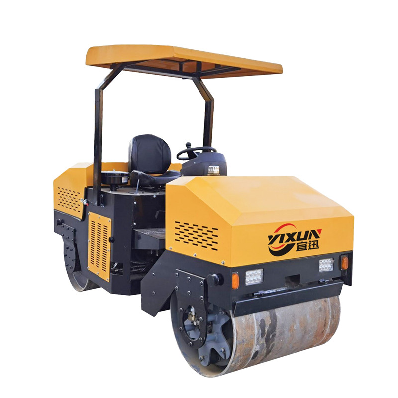 High performance double drum road roller 3 ton road roller vibratory compactor table concrete