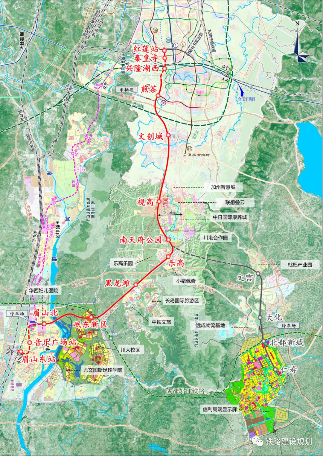 The preliminary design of Chengdu-Meishan Regional (Suburban) Railway has passed the evaluation and will start construction at the end of September.