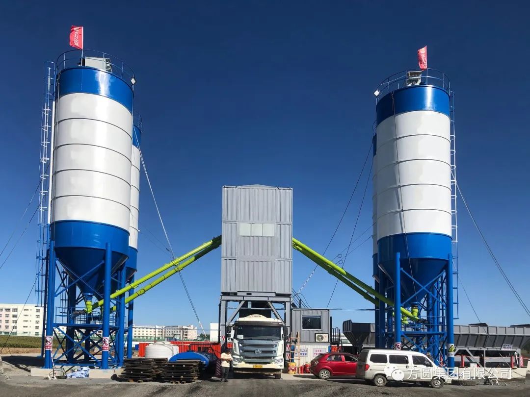 [Product Style] Fangyuan HZS180D Concrete Mixing Station Helps the Construction of Harbin Science and Technology Industrial Park