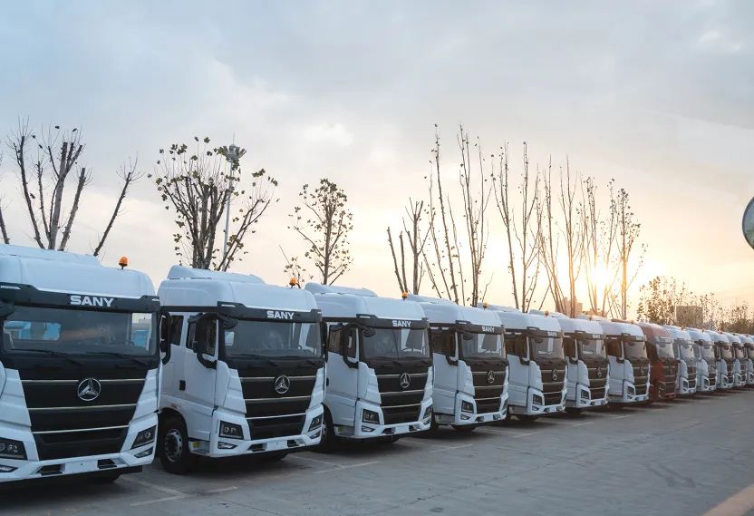 120! Sany Heavy Truck International Models Sent to the Middle East Together!