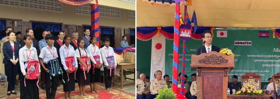 Komatsu Completes 10th Primary School in Cambodia