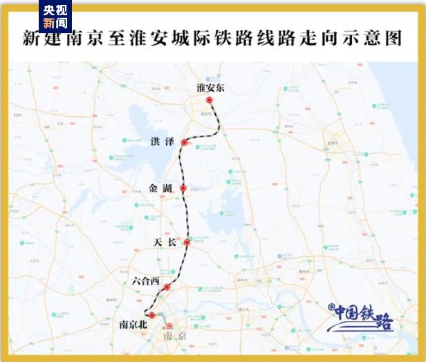 Construction of Jiangsu Section of Nanjing-Huaian Intercity Railway with a Design Speed of 350 kilometers per hour