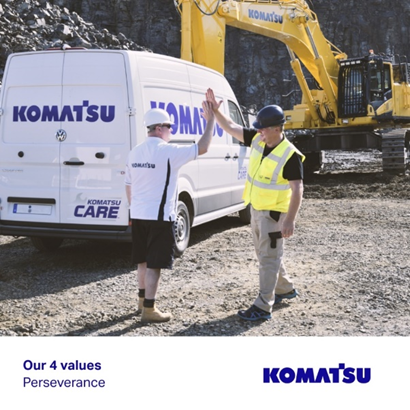 Approaching Komatsu-Our Values: Perseverance