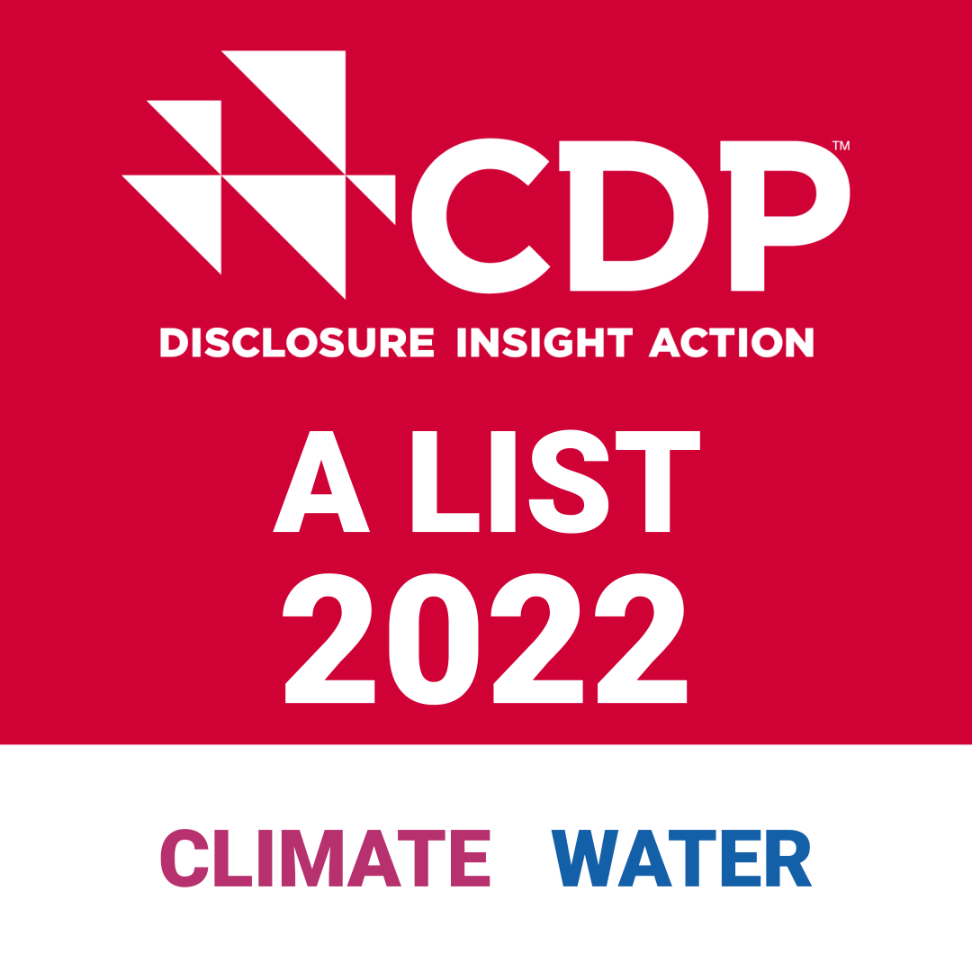 Komatsu on CDP's "Climate Change Countermeasures" and "Water Safety Measures" A-Level Enterprise List