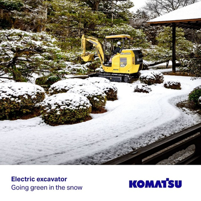 Komatsu: An electric excavator working quietly