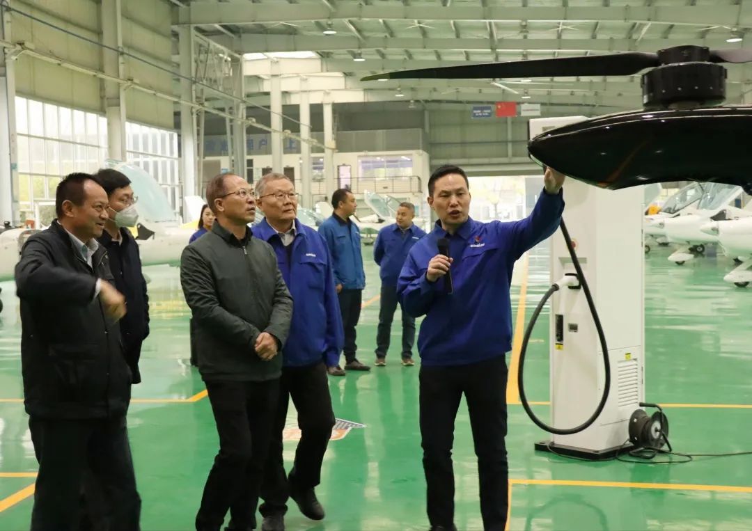 Chen Dejun, Director of Guangzhou State-owned Assets Supervision and Administration Commission, Inspects Sunward Intelligent Aviation Industry Base