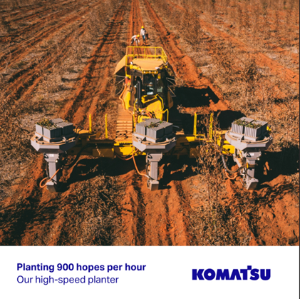 Komatsu afforestation machine