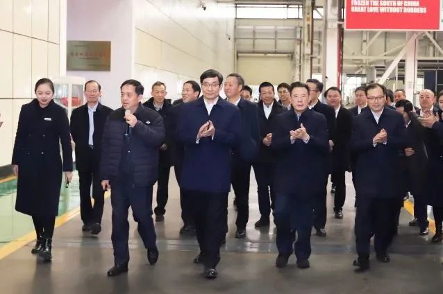 Zhou Yuxian, Secretary of the Party Committee of China Building Materials, visited Sany and had a discussion with Liang Wengen.