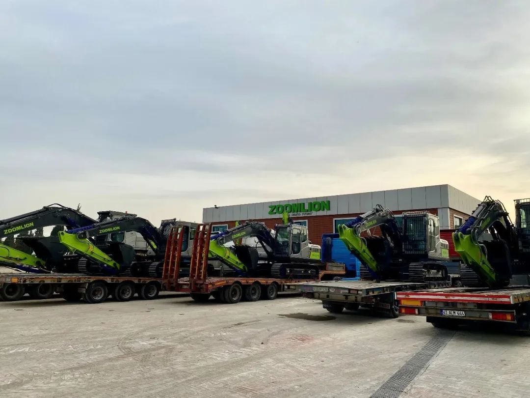 The Little Green Army is out! Batch delivery of equipment of Zoomlion Turkey subsidiary