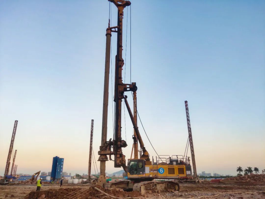 Guangzhou Green Energy Storage Base, Pile Foundation of XCMG Rotary Drilling Rig Group in Granite Stratum!