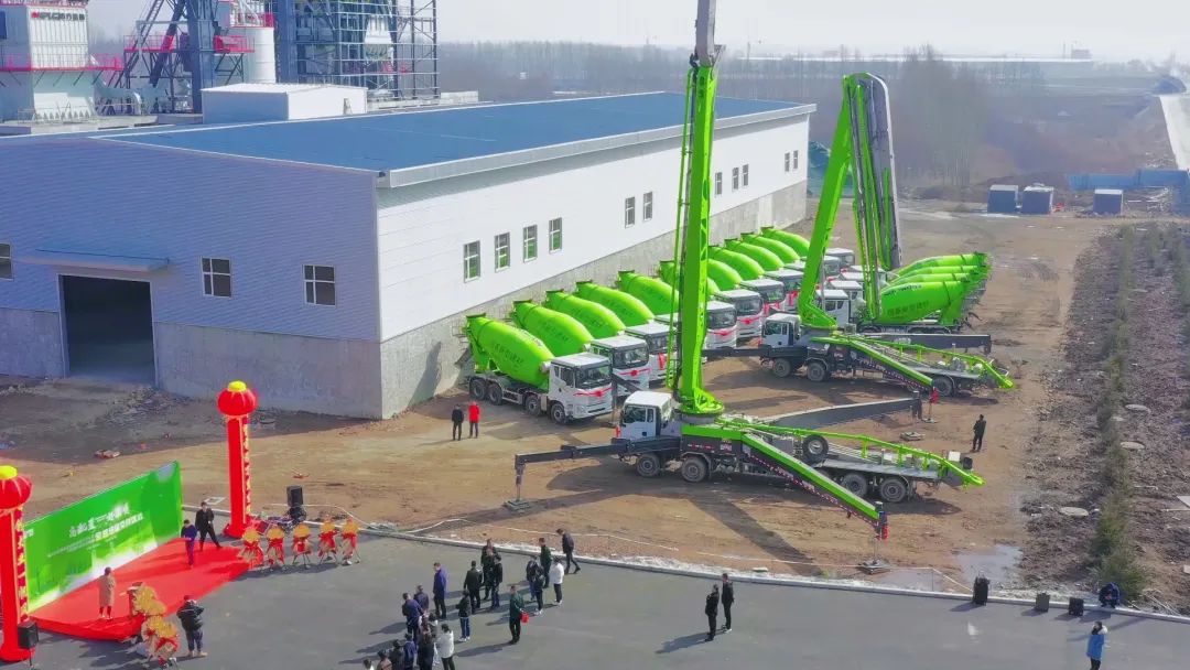 Group "hurricane"! Batch delivery of complete set of concrete machinery of Zoomlion to Jilin