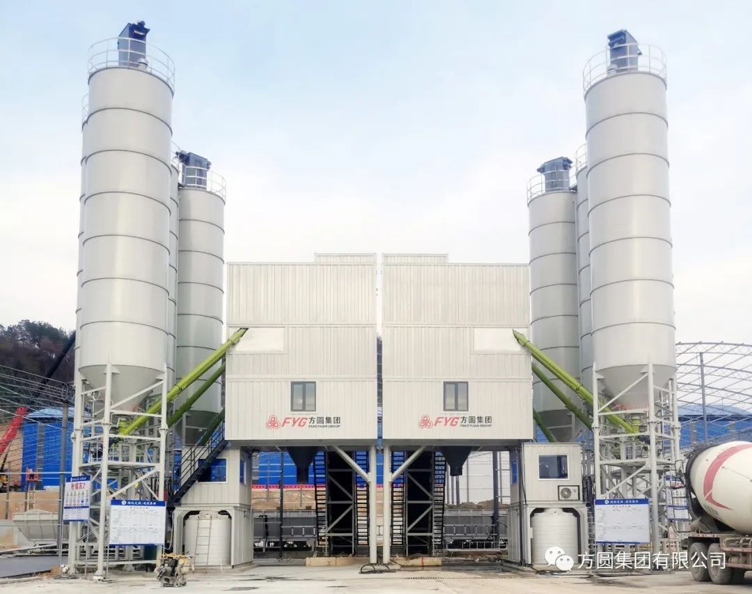 Fangyuan HZS120 Box-type Mixing Station Settled in Qichun County, the Hometown of "Medical Saint"